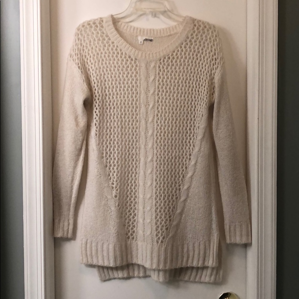 Cream Colored Abound Tunic Sweater